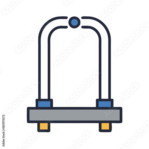 Abstract baggage carrier design with a minimalist art style