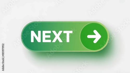 Green Next Button Icon for Web Design and Navigation