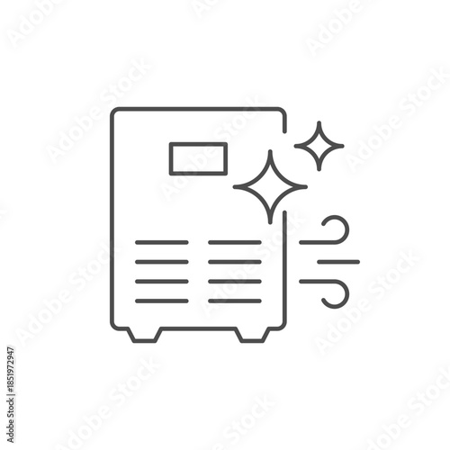 Air purifier line outline icon