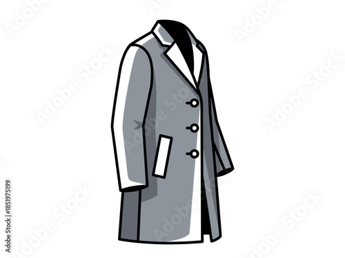 Classic Overcoat Illustration A Stylish and Versatile Outerwear Garment for Any Occasion