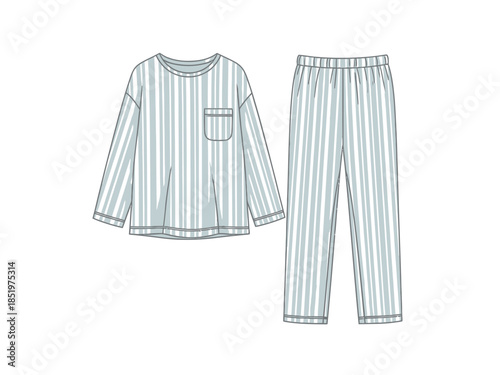 Stylish and Comfortable Striped Pajama Set Relax in Ultimate Softness and Chic Design