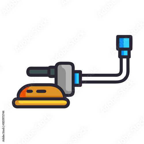 Stylized Icon of a Foot Pump Mechanism for Illustration