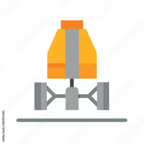 Flat design illustration of a train car icon concept