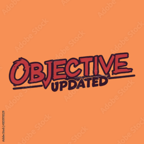 Objective Updated Game Graphic Design Vector Art