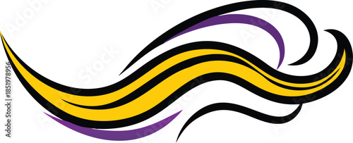 A single elegant undulating wave of translucent vector design element flowing freely in a minimalist style