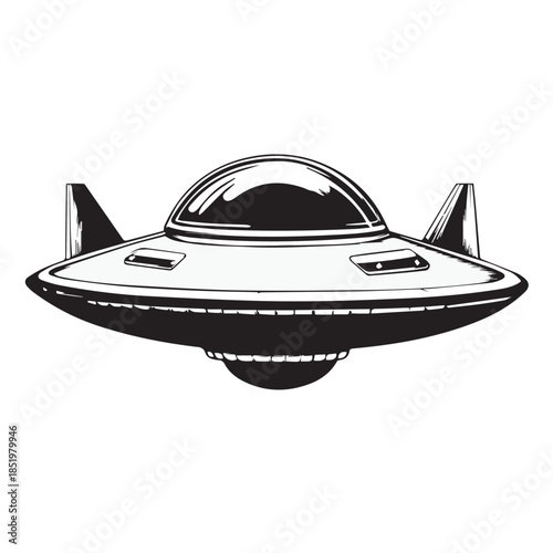 ufo on a white background
