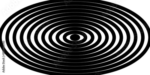 Abstract vector background. Hypnotic spiral line with different width creates the image of geometric whirlpool. Optical illusion.
