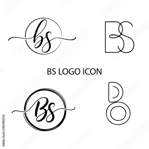 Minimalist BS Logo Set - Elegant Script and Geometric Lettermark Variations