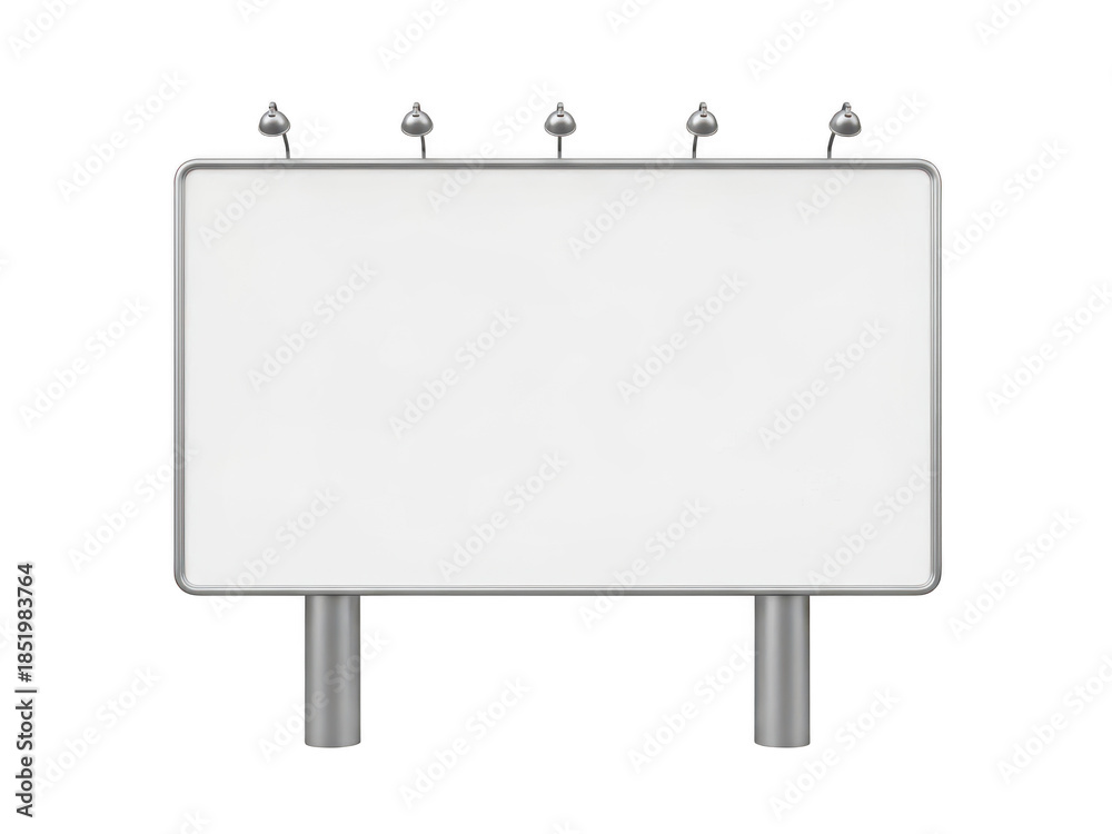 Fototapeta premium Blank billboard template isolated on transparent background