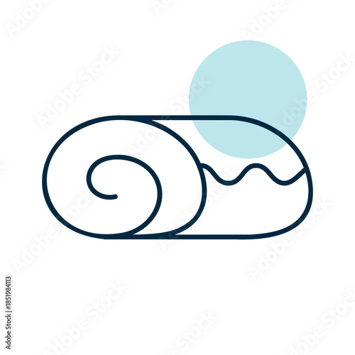 Delicious Sweet Sponge Cake Roll Icon