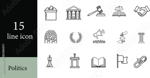 set of icons in politics