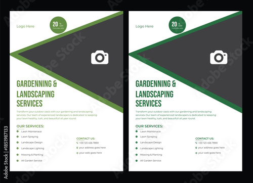 lawn care flyer design template. landscaping and gardening lawn care service flyer, poster, leaflet design lawn care garden or landscaping services  lawn care landscape and gardening flyer template, b