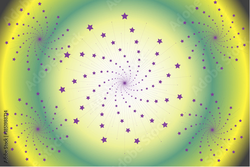 Vibrant abstract starburst pattern with radial symmetry and green yellow gradient