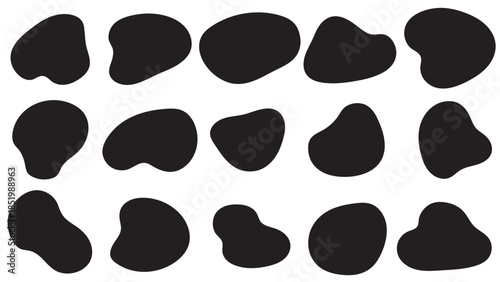 Abstract Organic Fluid Blob Shapes Vector Collection