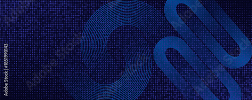 Abstract Hexagon Blue Tech Finance Fintech Background Abstract Pixel Pattern. Abstract Business Tech Simple Art Modern Abstract