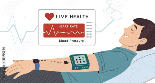 Patient Wearing Smart Health Implant Futuristic Technology