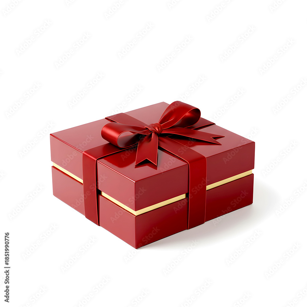 Fototapeta premium red gift box with ribbon