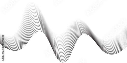 Abstract vector background with black wavy lines. vector,eps.10