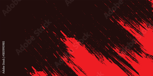 abstract black background with red grunge background texture in modern art design layout, red burgundy background in elegant vintage background faded color, red paper texture grungy horror