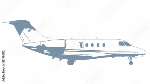 airplane on the white background