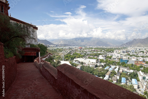 Lhasa cityscape view from the Potala Palace, Lhasa, Tibet, China