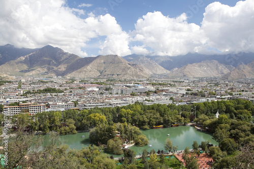Lhasa cityscape view from the Potala Palace, Lhasa, Tibet, China