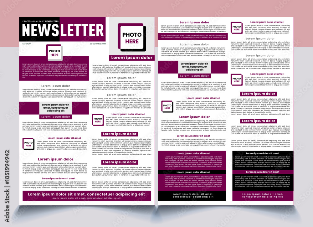 Obraz premium professional newsletter design template 