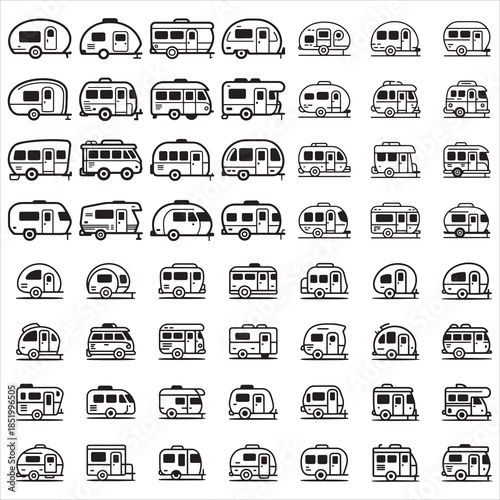 Camper Van SVG Clip Art