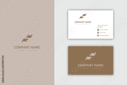 Abstract modern logo design with business card branding identity.