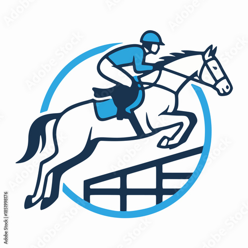 simple and aesthetic sports horse racing logo 