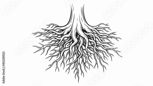 Tree of Life Roots and Branches Illustration
