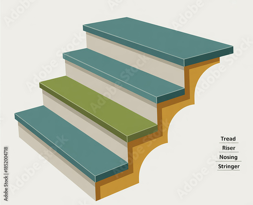 Anatomy of a staircase: a detailed illustration of its essential components