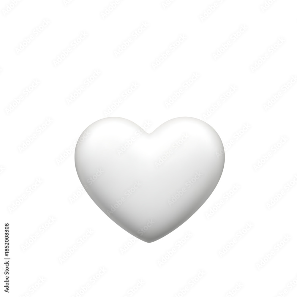 Obraz premium Simple white heart