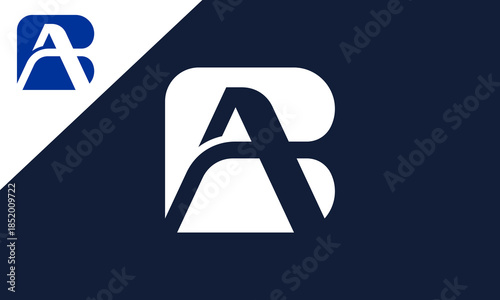 Unique BA or AB letter logo
