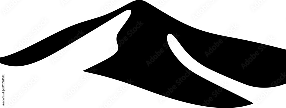 Fototapeta premium Hill Curve Silhouette Vector Minimal Outdoor Element