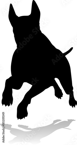 A detailed animal silhouett...