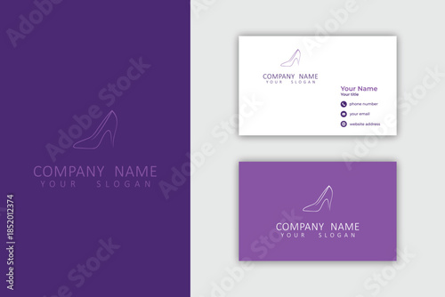 Elegant high heel shoe logo design for fashion brand identity.