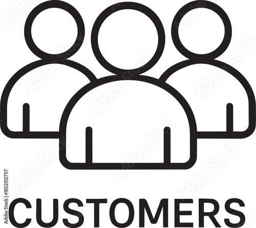 Customer group icon representing audience and consumers
