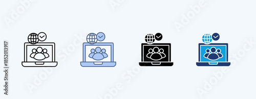 Remote Culture Multiple Icon Illustration Vector