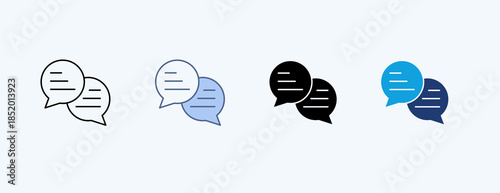 Communication Platform Multiple Icon Illustration Vector