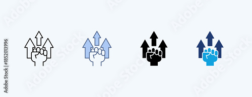 Work Flexibility Multiple Icon Illustration Vector