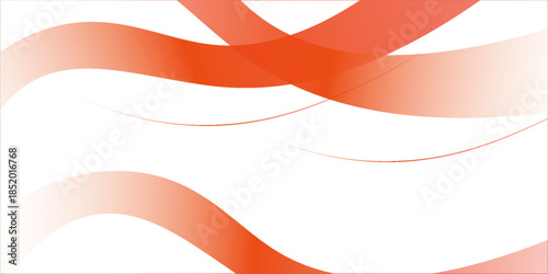 Abstract red and orange wave on white background . wave corral orange .Simple design web