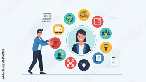 Business professional managing various tasks and responsibilities.