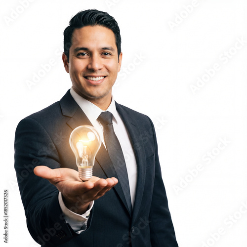businessman with light bulb
