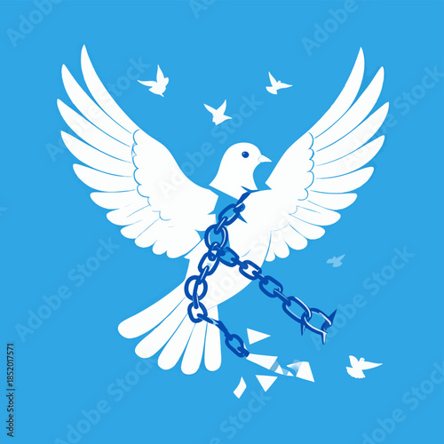Dove of Peace Breaking Chains