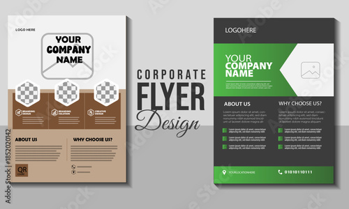 2 Corporate flyer design.editable psd template