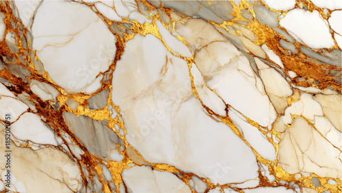 Marble texture with gold veins pattern