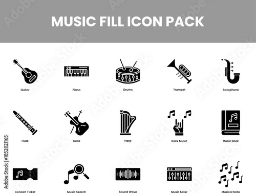 Music Fill Icon Pack