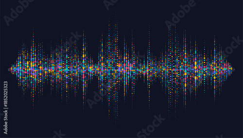 Sound wave equalizer. Abstract technology background