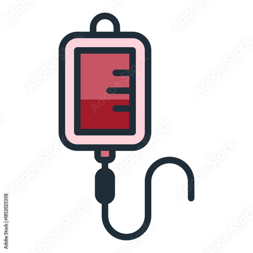 Blood donation concept, Blood bag icon